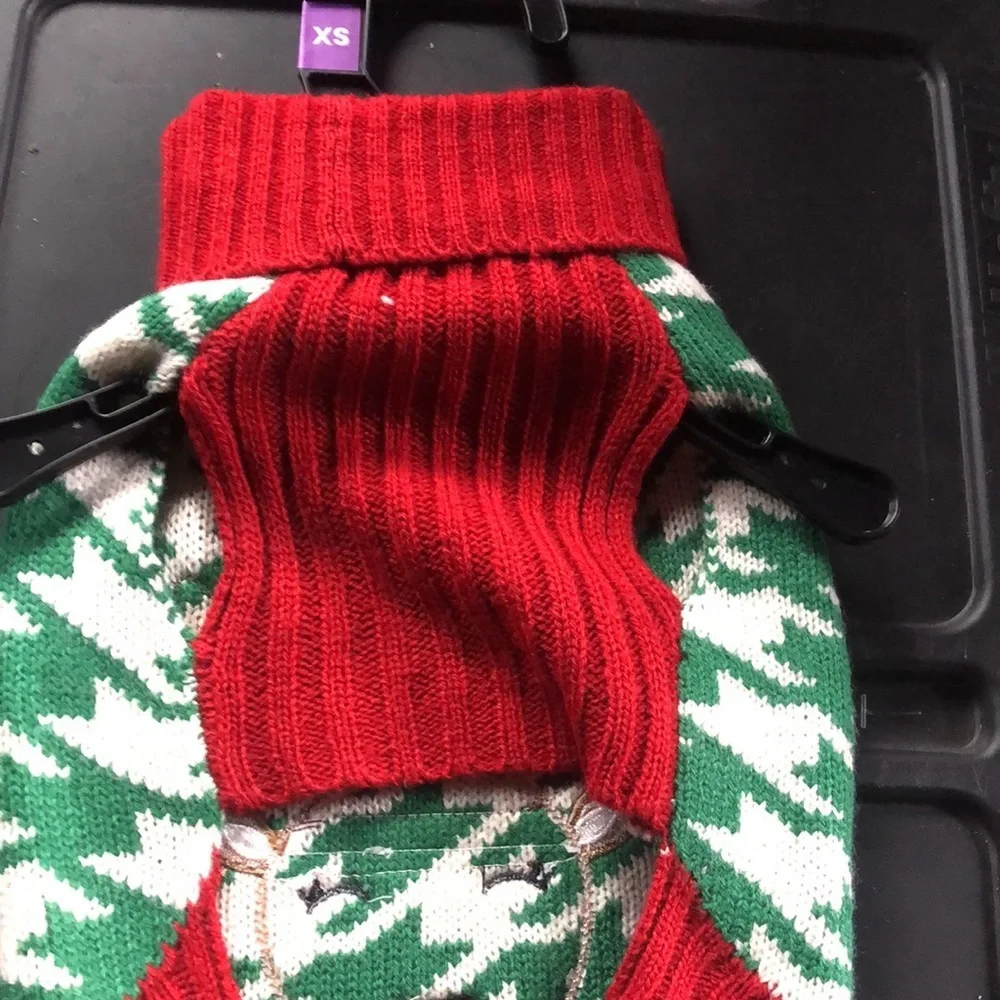 NWOT Reindeer Holiday Christmas Winter dog sweater XS